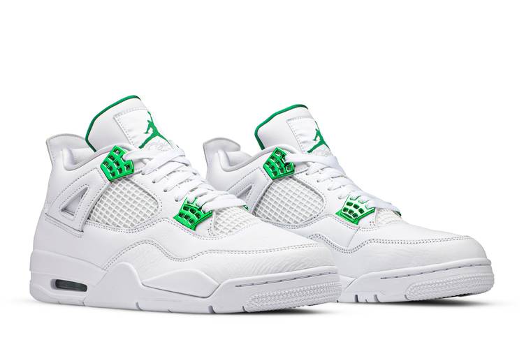 Jordan 4 White Green metalic