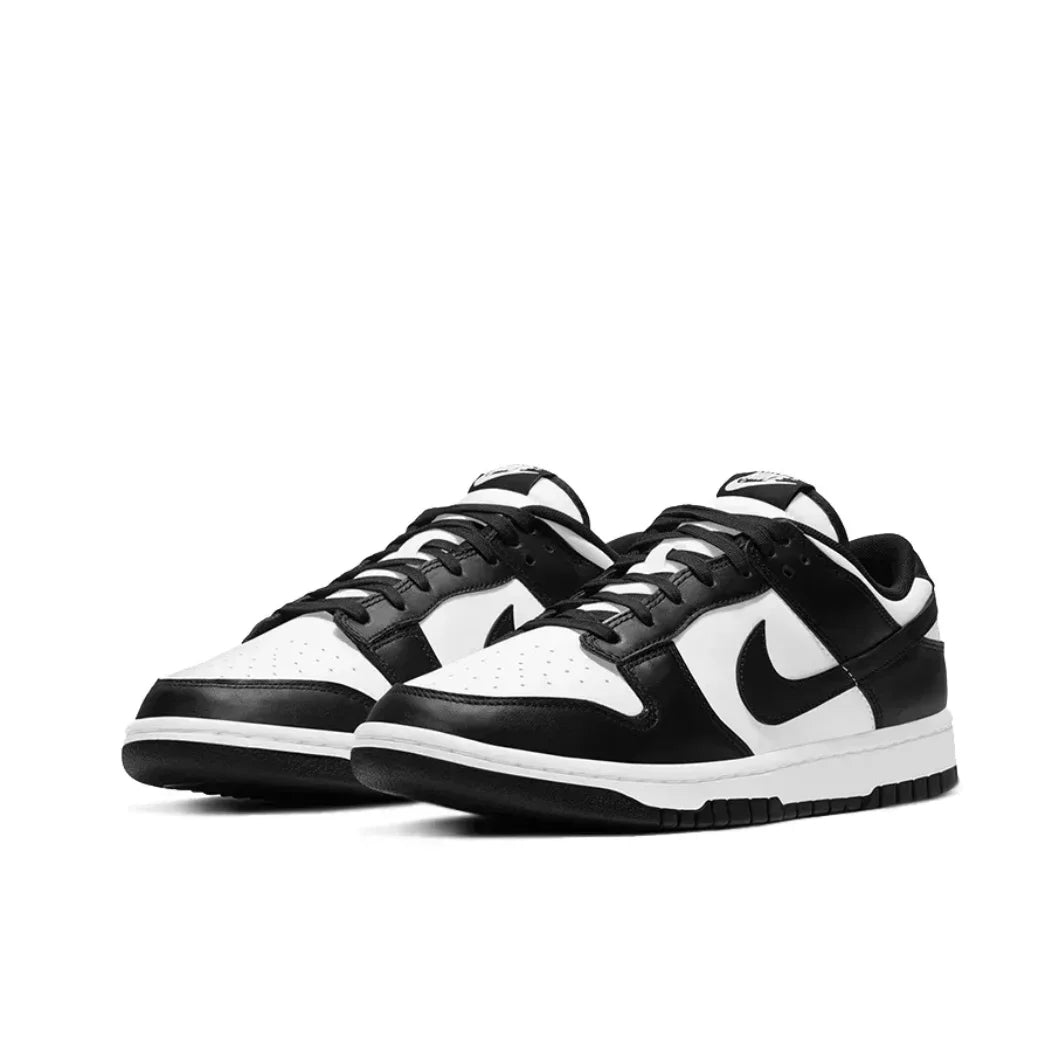 NIKE Original DUNK LOW Men's and women's same board shoes Non slip wear resistant casual shoes black and white color scheme